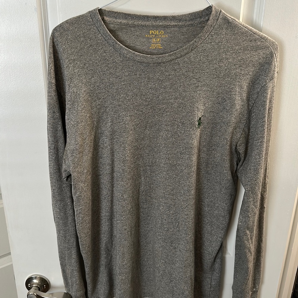 Polo Ralph Lauren Gray Long Sleeve T-Shirt - Small